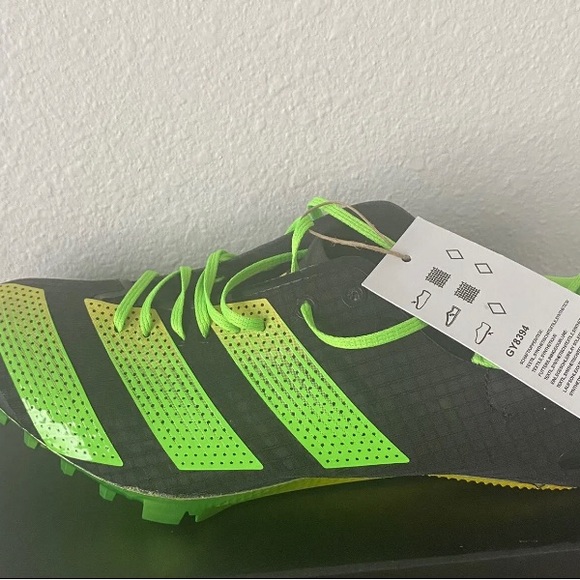 US Mens 8/ WM 9 Adidas Adizero Finesse Spikes Black Green 2022 - Picture 3 of 5